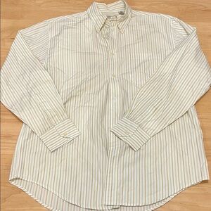 Preswick & Moore Men's‎ Cream Striped Button Down Shirt